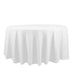 120" Cotton Blend Round Tablecloth for Weddings and Events TAB_COT01_120_WHT