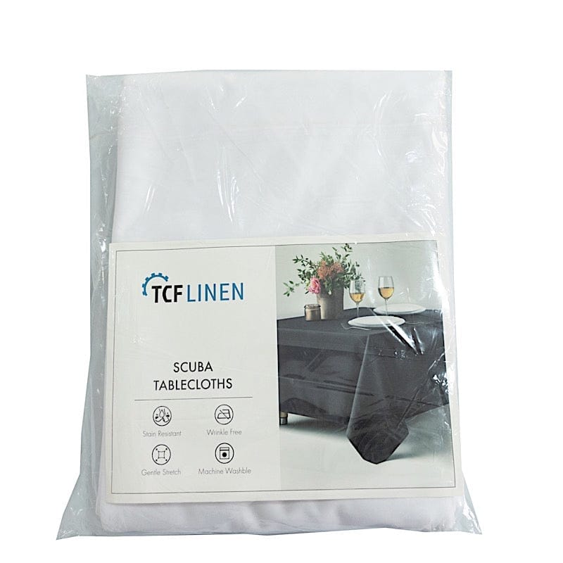 120" Fire Retardant Polyester Scuba Round Tablecloth