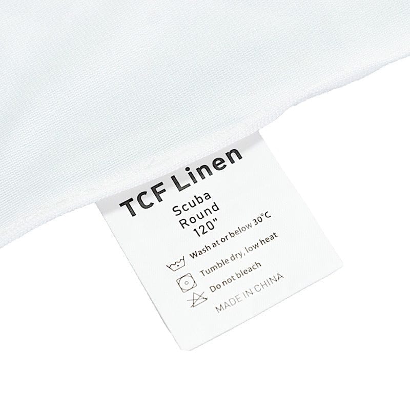 120" Fire Retardant Polyester Scuba Round Tablecloth