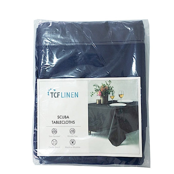 120" Fire Retardant Polyester Scuba Round Tablecloth