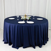 120" Fire Retardant Polyester Scuba Round Tablecloth