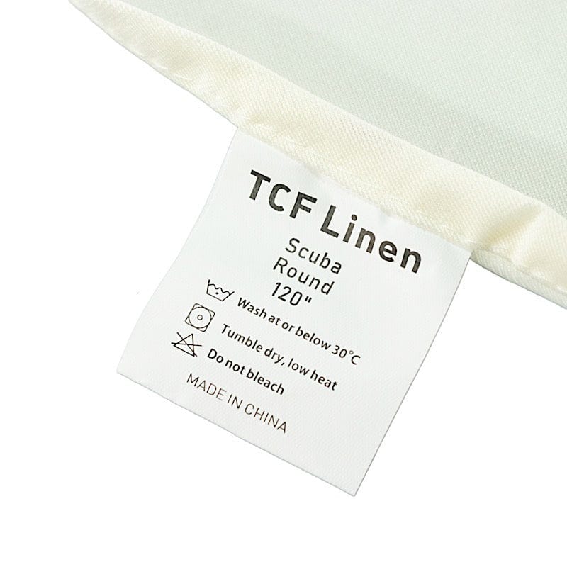 120" Fire Retardant Polyester Scuba Round Tablecloth