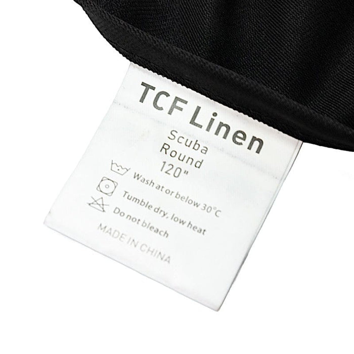 120" Fire Retardant Polyester Scuba Round Tablecloth