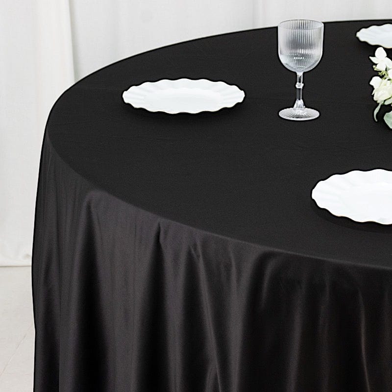 120" Fire Retardant Polyester Scuba Round Tablecloth