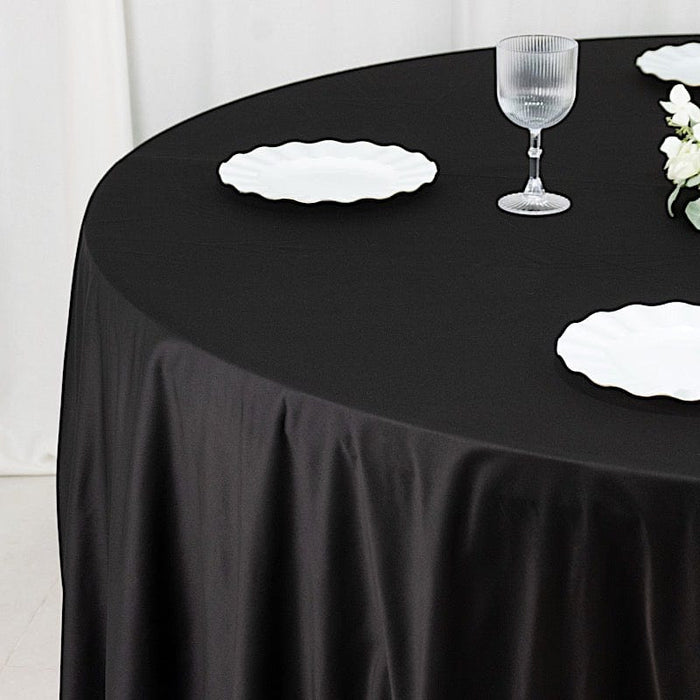 120" Fire Retardant Polyester Scuba Round Tablecloth