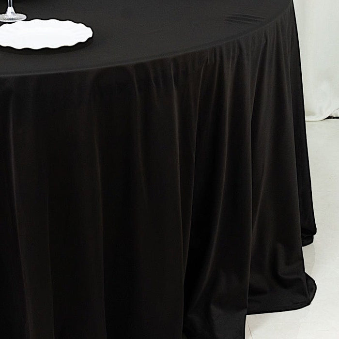 120" Fire Retardant Polyester Scuba Round Tablecloth