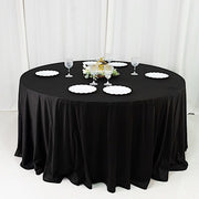 120" Fire Retardant Polyester Scuba Round Tablecloth