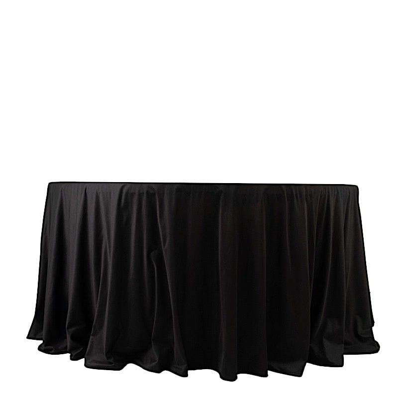 120" Fire Retardant Polyester Scuba Round Tablecloth TAB_SCUBA_IFR_120_BLK