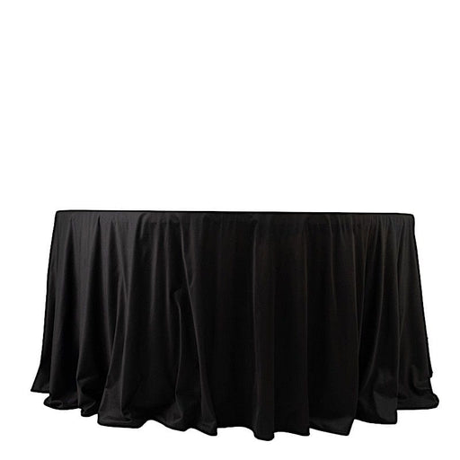 120" Fire Retardant Polyester Scuba Round Tablecloth TAB_SCUBA_IFR_120_BLK