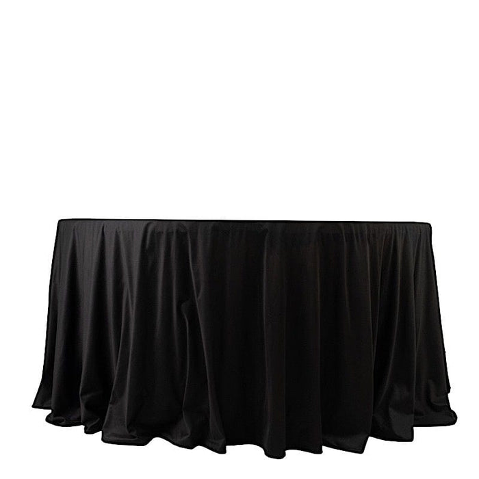 120" Fire Retardant Polyester Scuba Round Tablecloth TAB_SCUBA_IFR_120_BLK