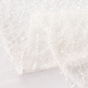 120" Fringe Shag Polyester Round Tablecloth