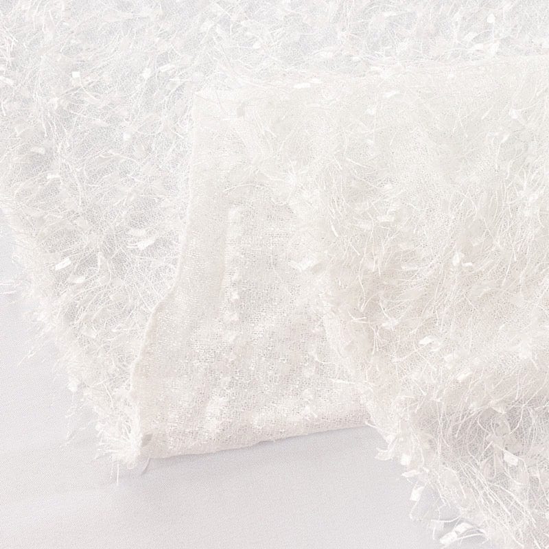 120" Fringe Shag Polyester Round Tablecloth