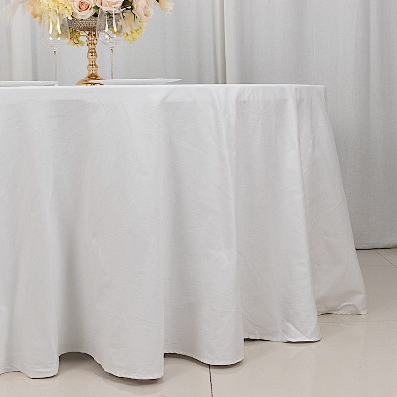 120" High Quality Cotton Round Tablecloth