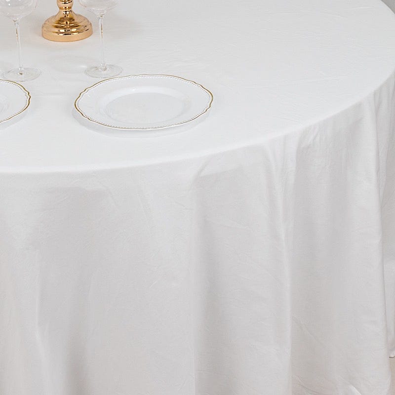 120" High Quality Cotton Round Tablecloth