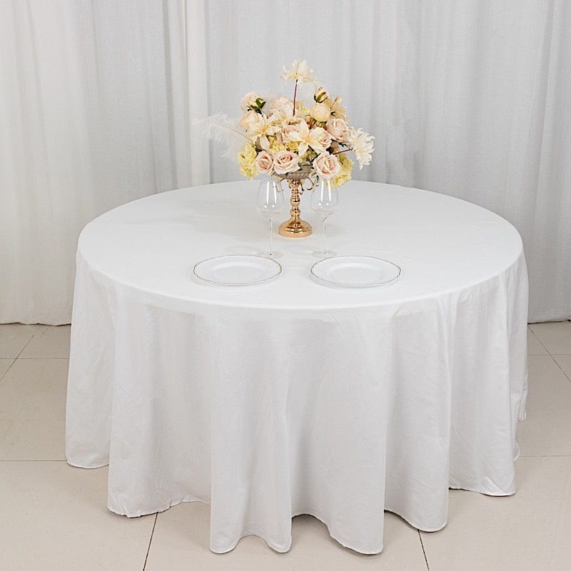 120" High Quality Cotton Round Tablecloth
