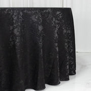 120" Jacquard Polyester Round Tablecloth with Abstract Watercolor Pattern