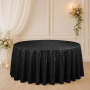 120" Jacquard Polyester Round Tablecloth with Abstract Watercolor Pattern