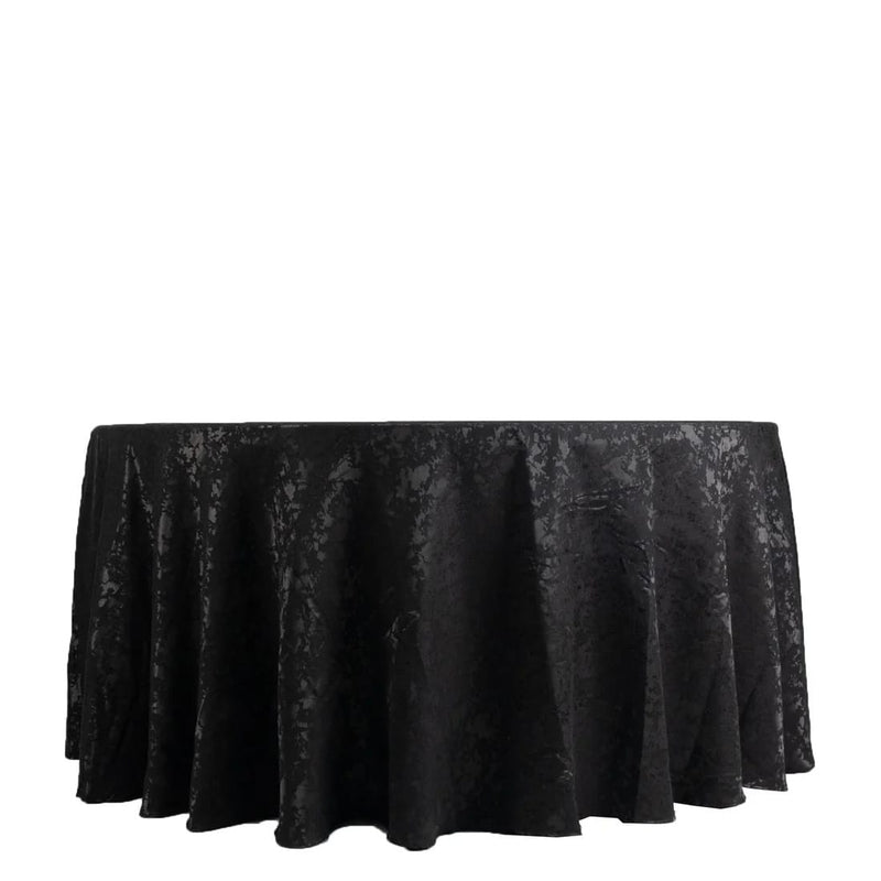 120" Jacquard Polyester Round Tablecloth with Abstract Watercolor Pattern