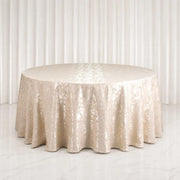 120" Jacquard Polyester Round Tablecloth with Abstract Watercolor Pattern