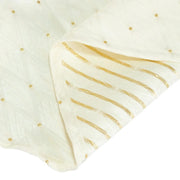 120" Jacquard Polyester Round Tablecloth with Diamond Trellis and Gold Accents