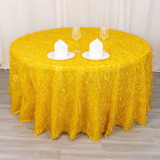 120" Polyester Rectangular Tablecloth with Metallic Tinsel
