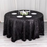 120" Polyester Rectangular Tablecloth with Metallic Tinsel