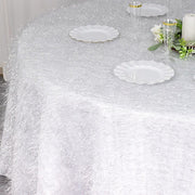 120" Polyester Rectangular Tablecloth with Metallic Tinsel