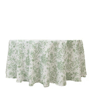 120" Polyester Round Tablecloth for Weddings and Events - French Toile Pattern (Copy)