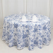 120" Polyester Round Tablecloth for Weddings and Events - French Toile Pattern (Copy)