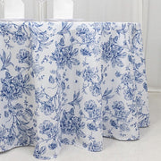120" Polyester Round Tablecloth for Weddings and Events - French Toile Pattern (Copy)
