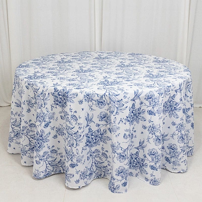 120" Polyester Round Tablecloth for Weddings and Events - French Toile Pattern (Copy)