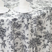120" Polyester Round Tablecloth for Weddings and Events - French Toile Pattern (Copy)
