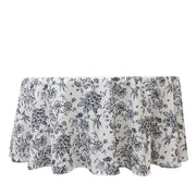 120" Polyester Round Tablecloth for Weddings and Events - French Toile Pattern (Copy)