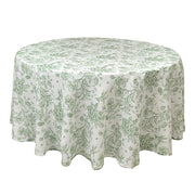120" Polyester Round Tablecloth for Weddings and Events - French Toile Pattern (Copy) TAB_PLY_FLORFT_120_DSG