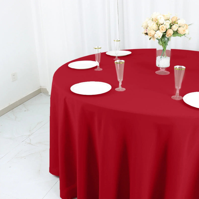 120" Polyester Round Tablecloth Wedding Party Table Linens