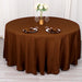 120" Polyester Round Tablecloth Wedding Party Table Linens TAB_120_BRN_POLY
