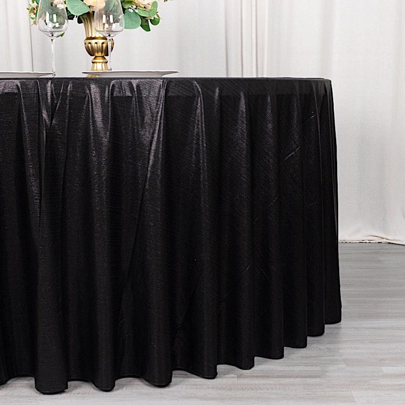 120" Polyester Round Tablecloth with Sequin Dots