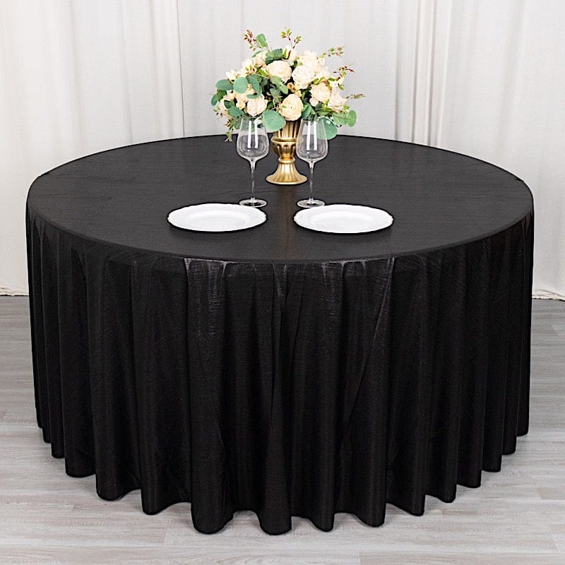 120" Polyester Round Tablecloth with Sequin Dots