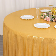120" Polyester Round Tablecloth with Sequin Dots