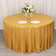 120" Polyester Round Tablecloth with Sequin Dots