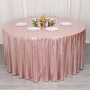 120" Polyester Round Tablecloth with Sequin Dots
