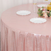 120" Polyester Round Tablecloth with Sequin Dots