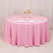 120" Premium Polyester Round Tablecloth Wedding Table Linens