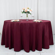 120" Premium Polyester Round Tablecloth Wedding Table Linens