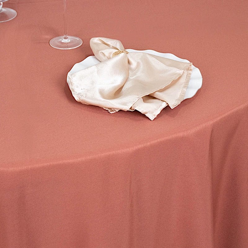 120" Premium Polyester Round Tablecloth Wedding Table Linens