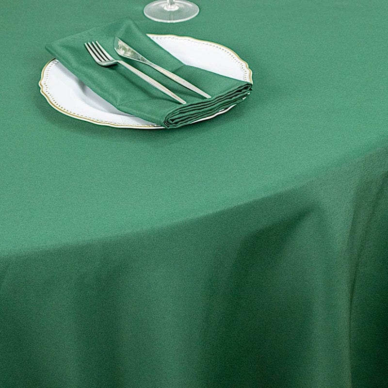 120" Premium Polyester Round Tablecloth Wedding Table Linens
