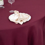 120" Premium Polyester Round Tablecloth Wedding Table Linens