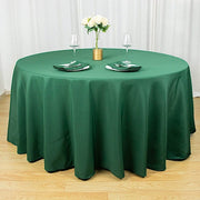 120" Premium Polyester Round Tablecloth Wedding Table Linens