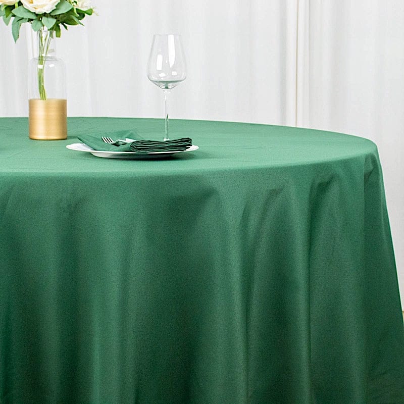 120" Premium Polyester Round Tablecloth Wedding Table Linens