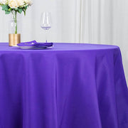 120" Premium Polyester Round Tablecloth Wedding Table Linens